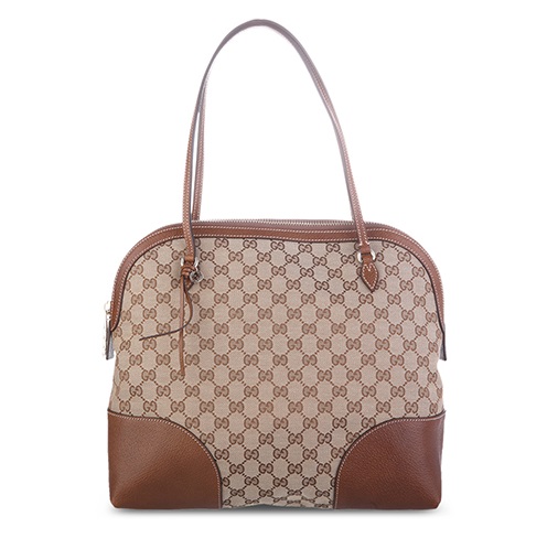 Authentic Gucci Bree GG Canvas Shoulder Bag 323673 Brown